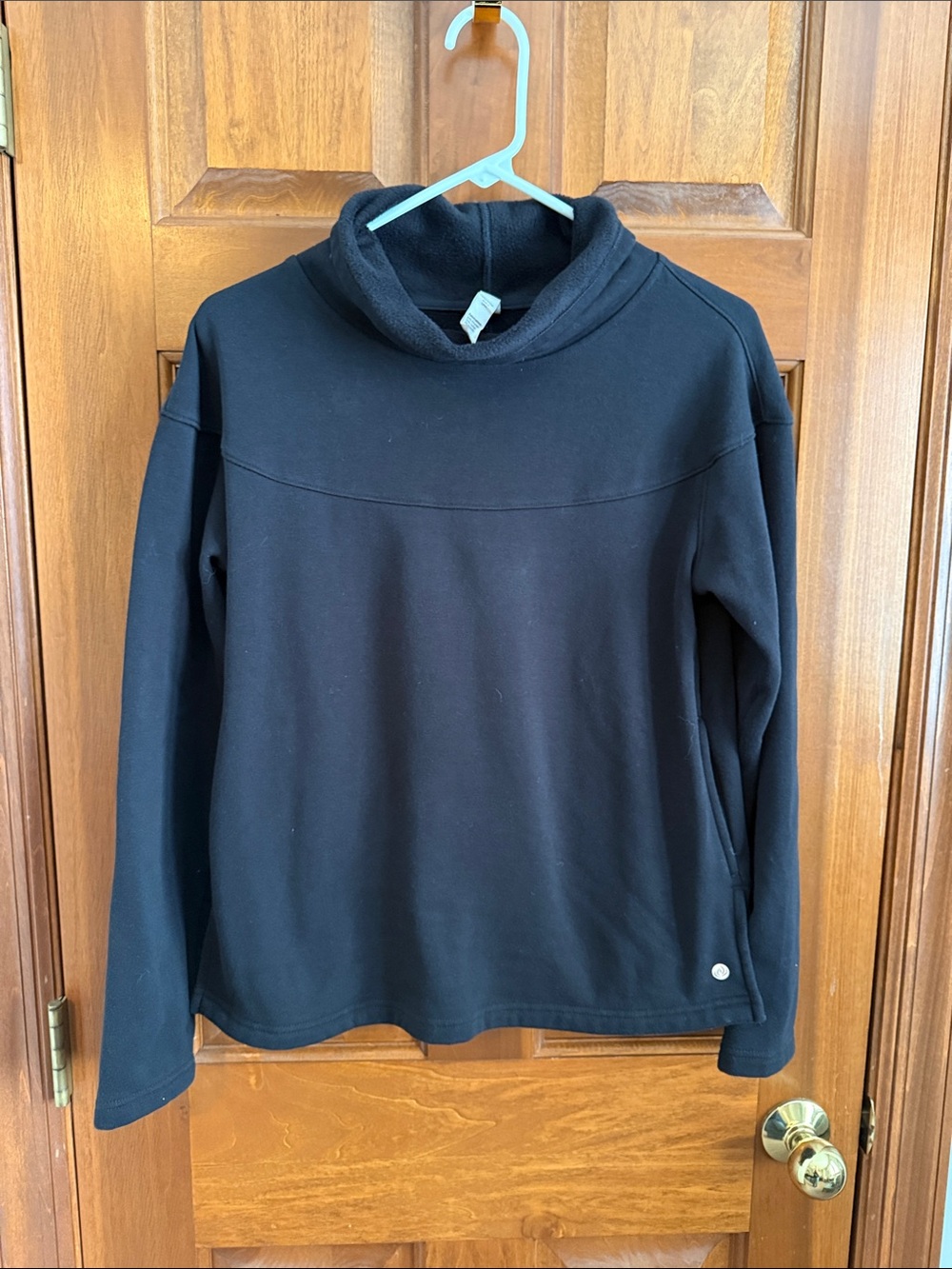 Apana Black Women's Pullover funnel neck Sweatshirt